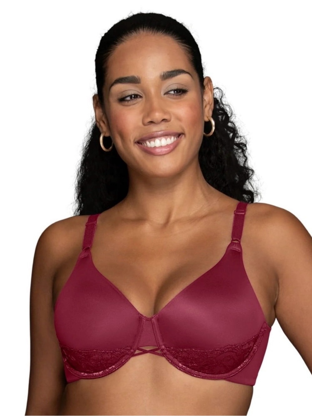Vanity Fair Radiant Back Smoothing Underwire Bra 38C Magenta Red NWT Lot of 2 - Picture 3 of 16
